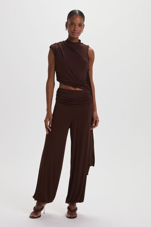 Blusa Manoela Marron Leblog