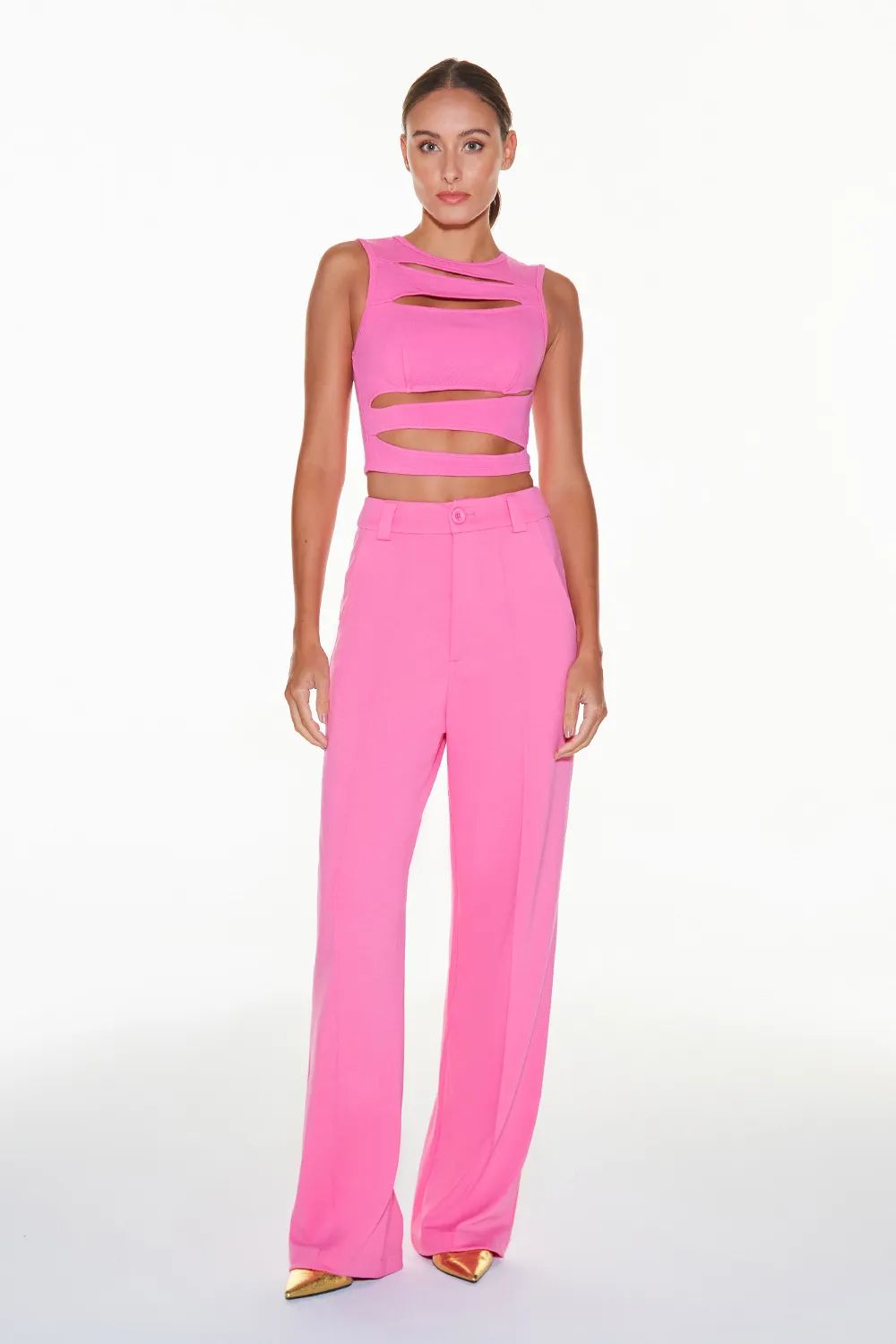 Cropped Recorte Frontal Pink Zen