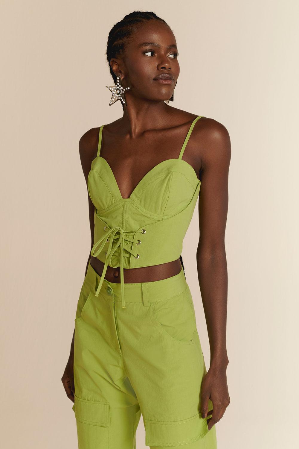 Corselet Juliana Verde Leblog