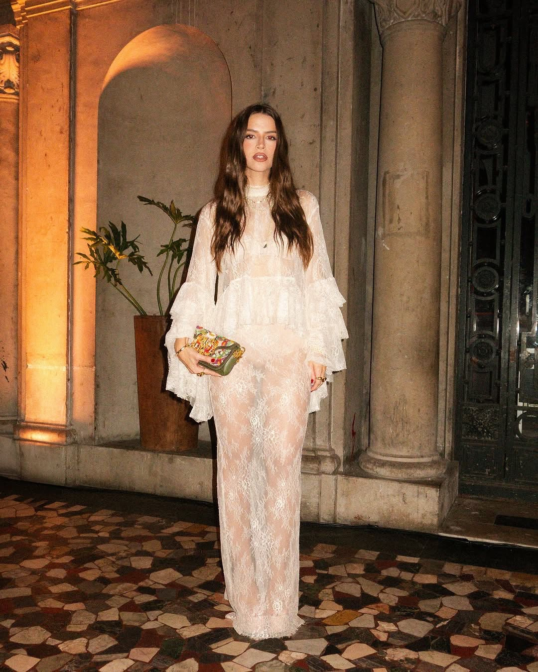 Falda Encaje Off White TIG