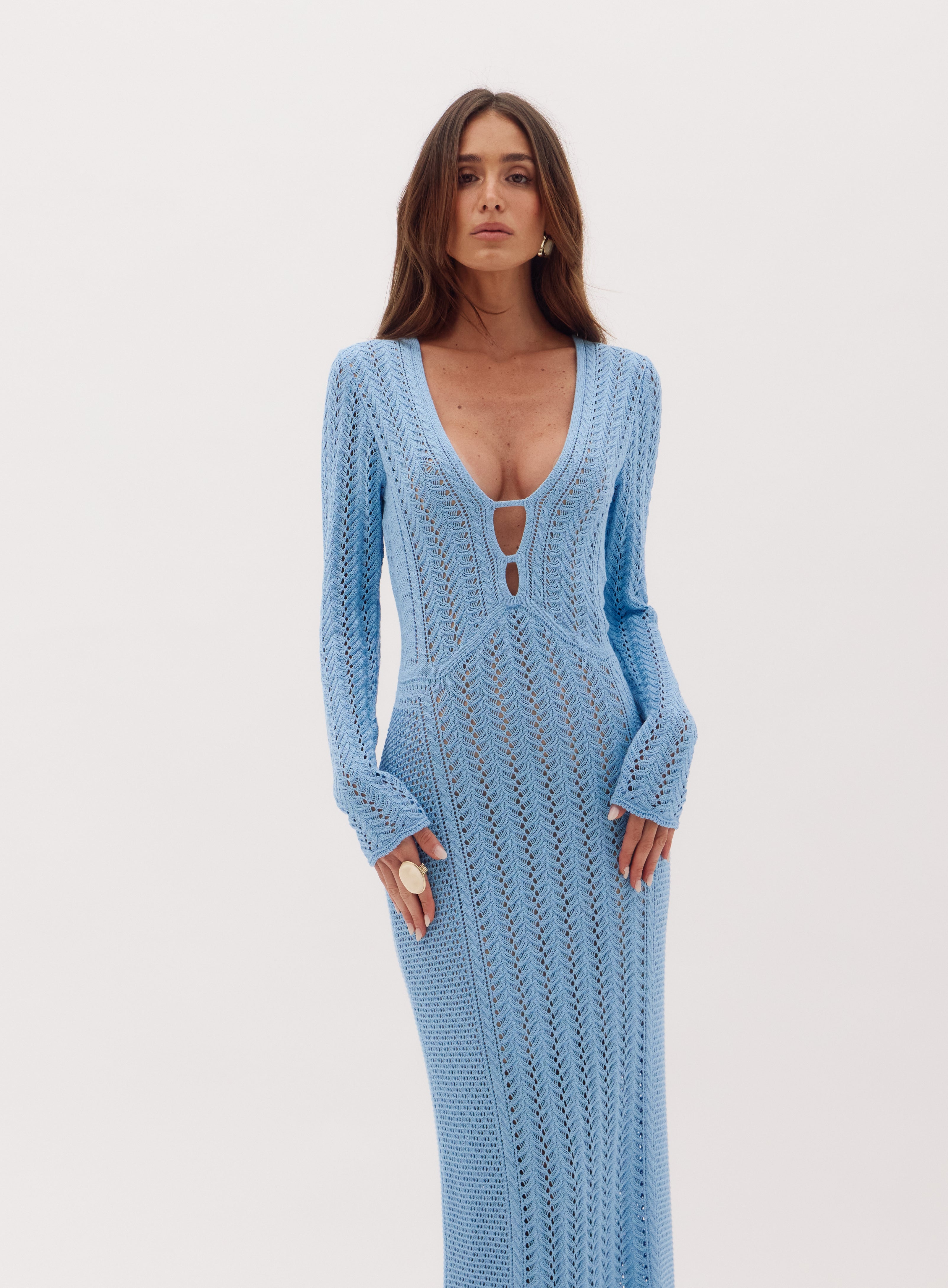 Vestido Tricot Simara Azul Oasis