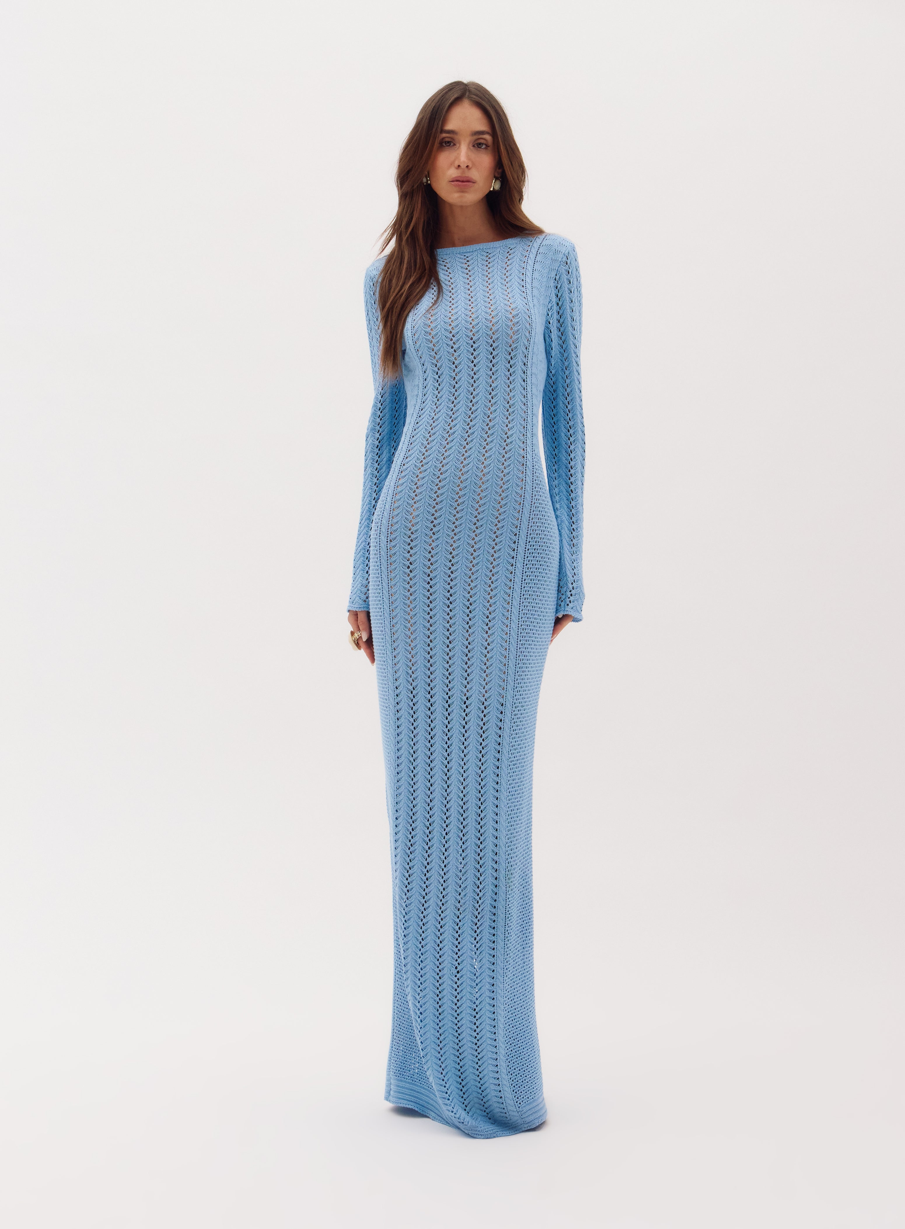 Vestido Tricot Simara Azul Oasis