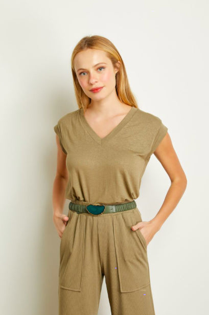 Cinturón El‡stico çgata Verde