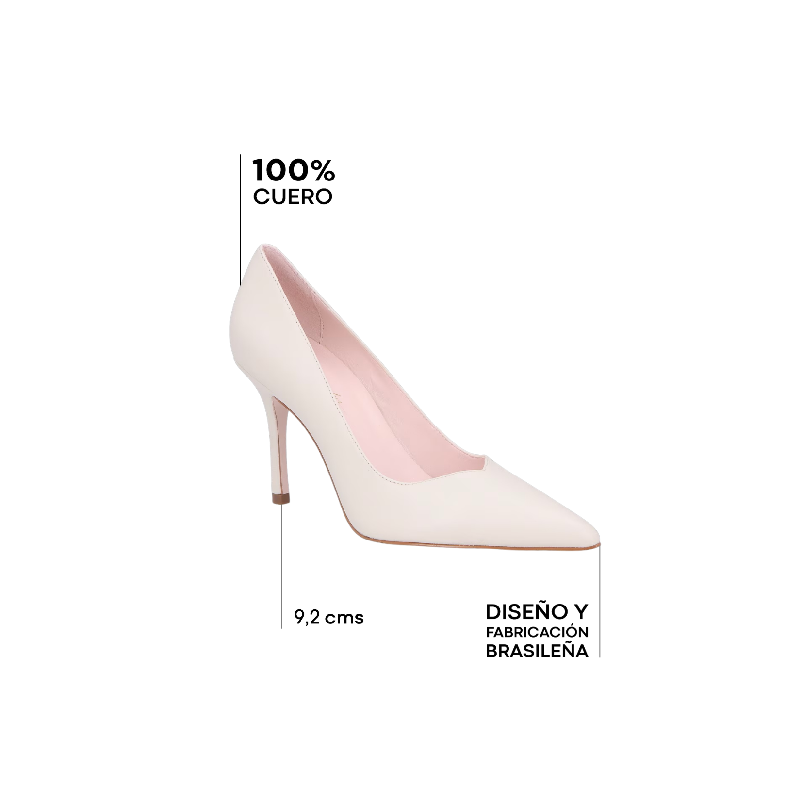 Scarpin Cuero Off White LB - 214