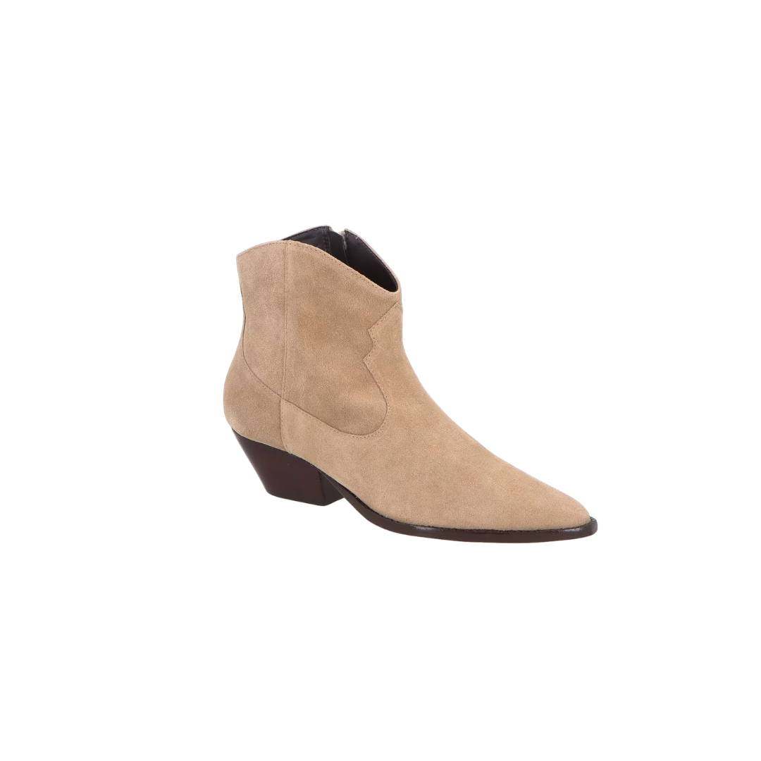 Bota Western Cano Corto Gamuza Fendi LB - 231