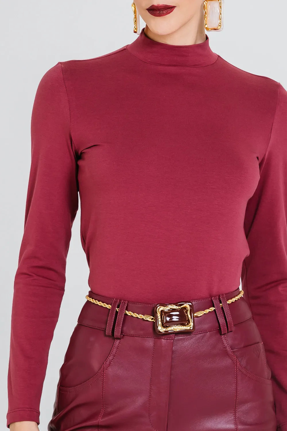 Blusa Enny Burdeo Charth