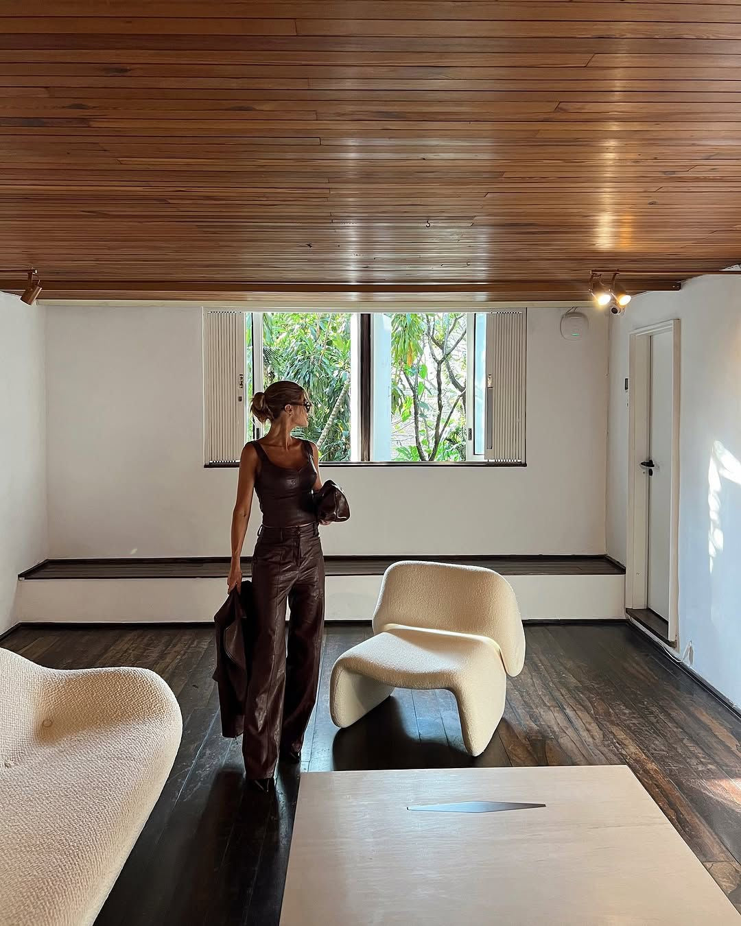 Blusa Inara Cuero Pu Marron Rock Lola