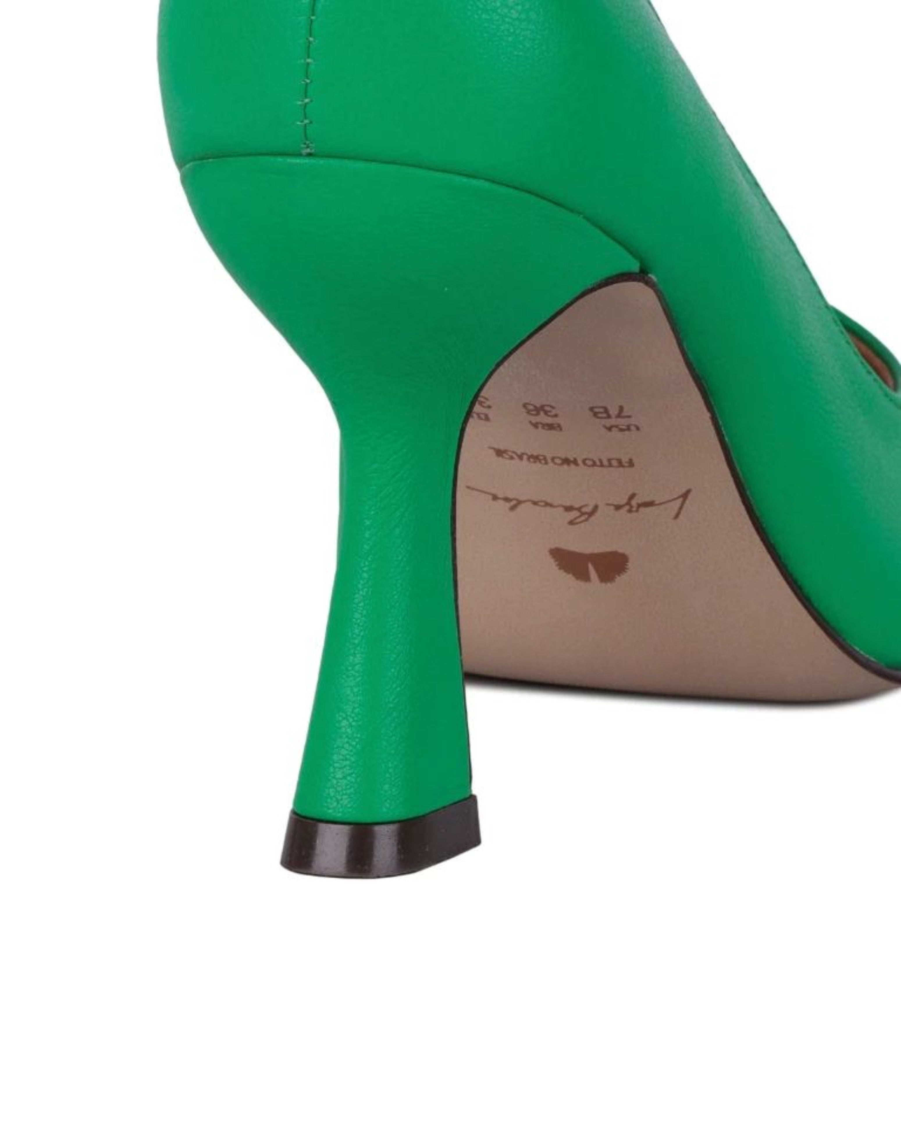 Scarpin Cuero Verde Luiza