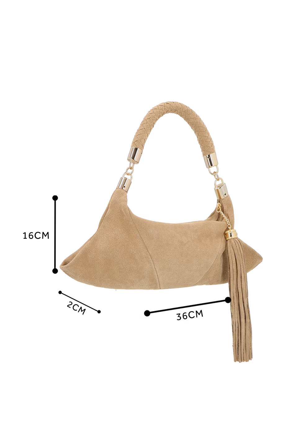 Cartera Cuero Camuza Beige Fendi Luiza Barcelos