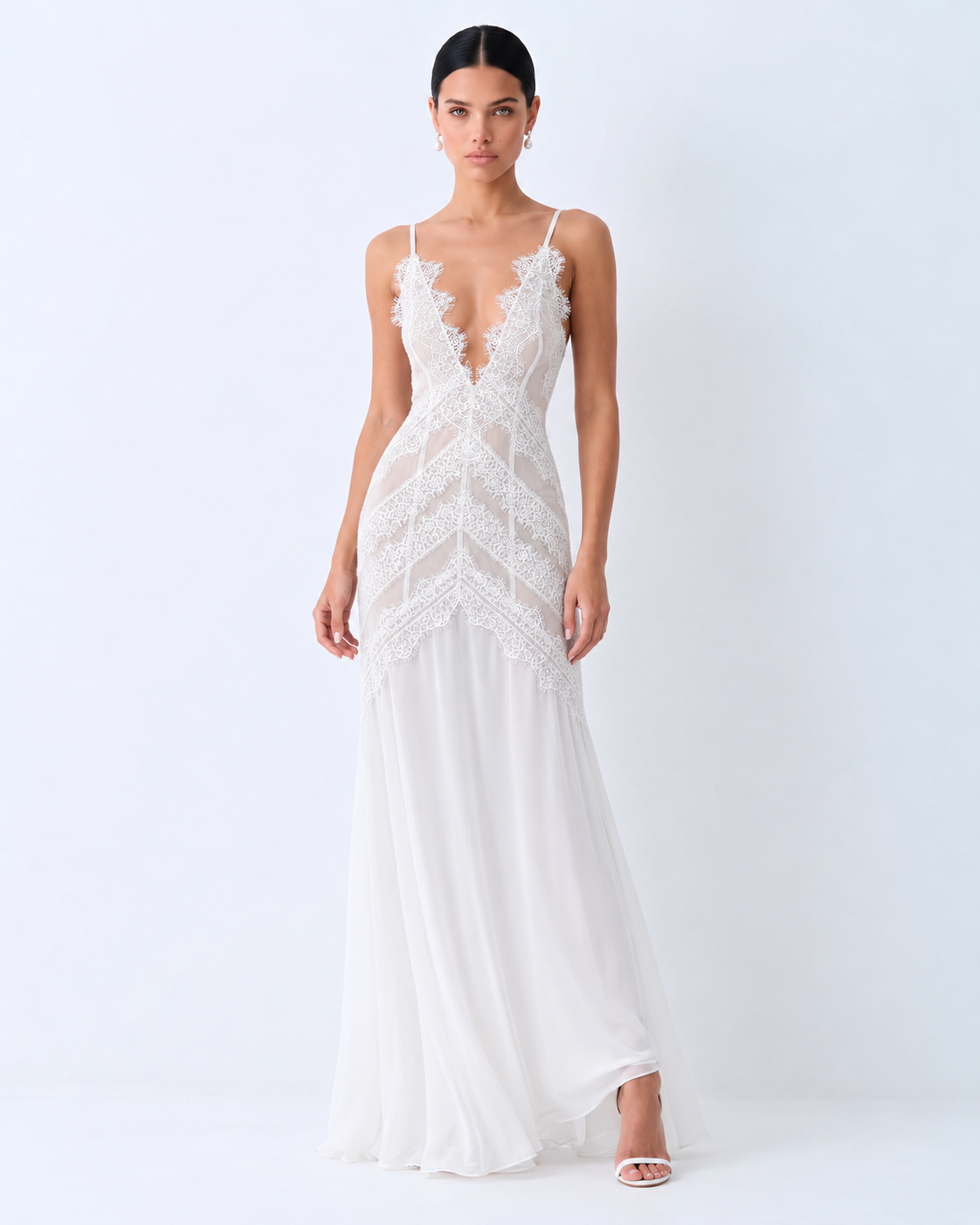 Vestido Encaje Off - 11733