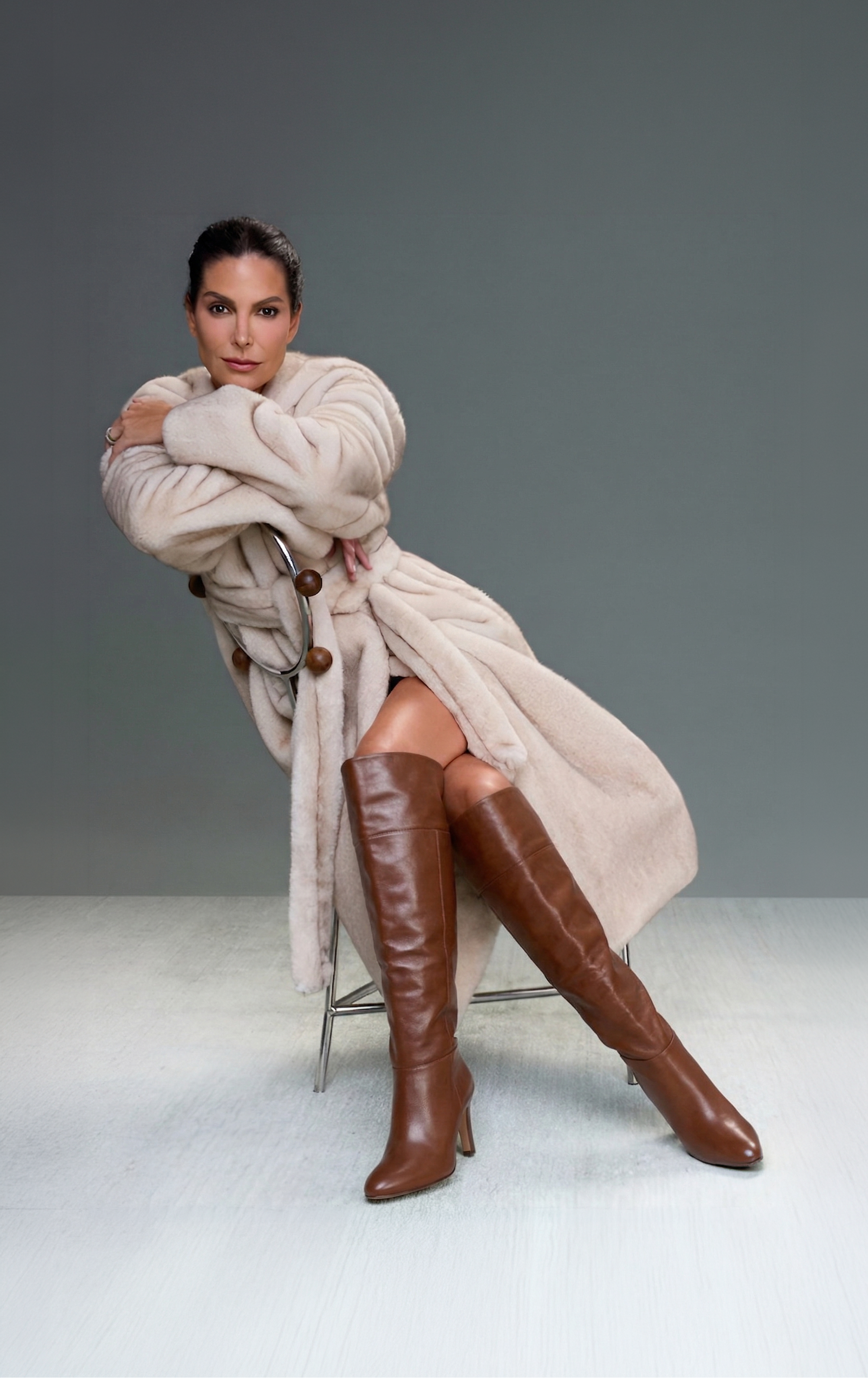 Bota Over the Knee Cuero Café LB - 211