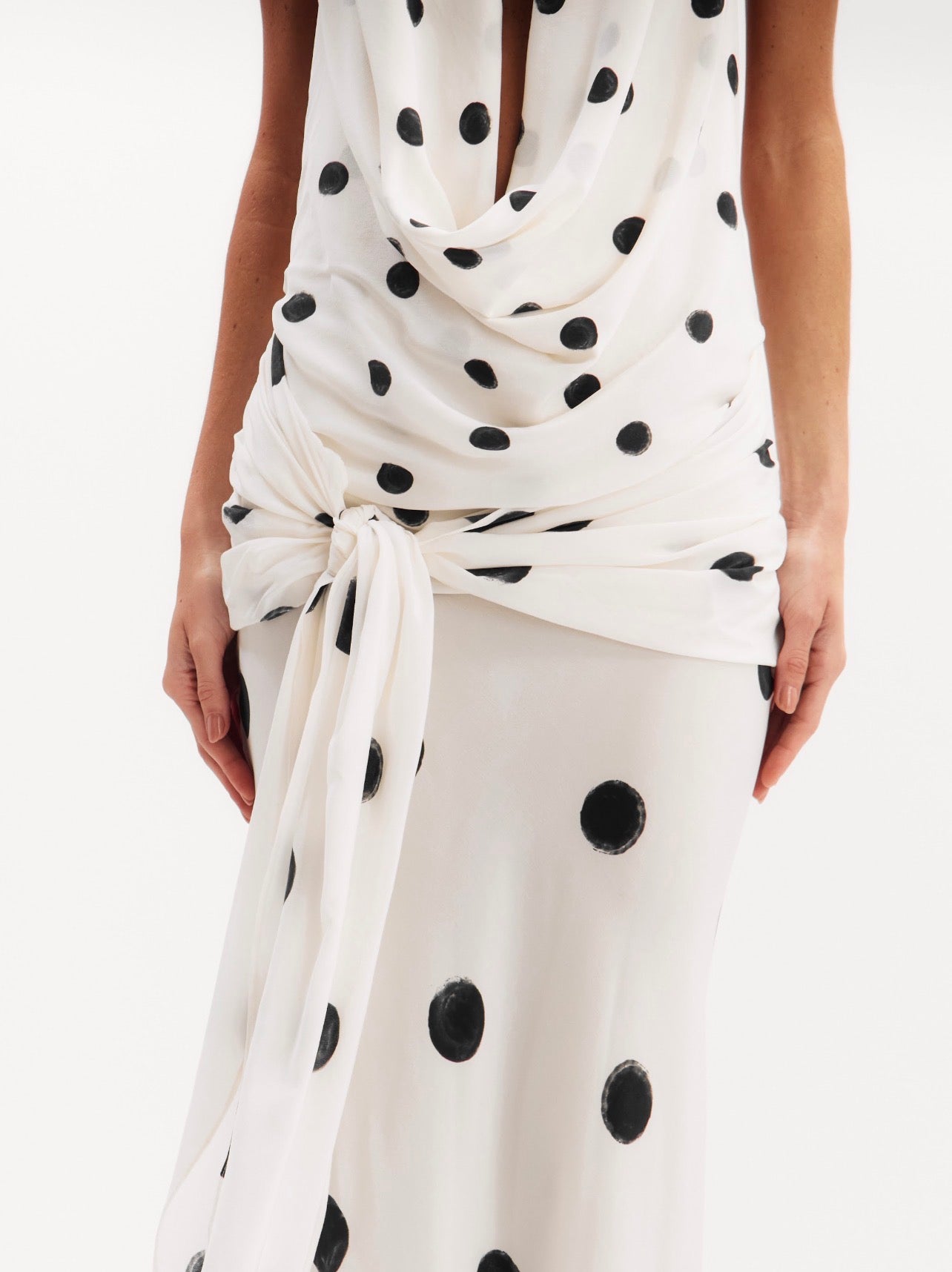 Vestido Seda Chiara Poa Oasis
