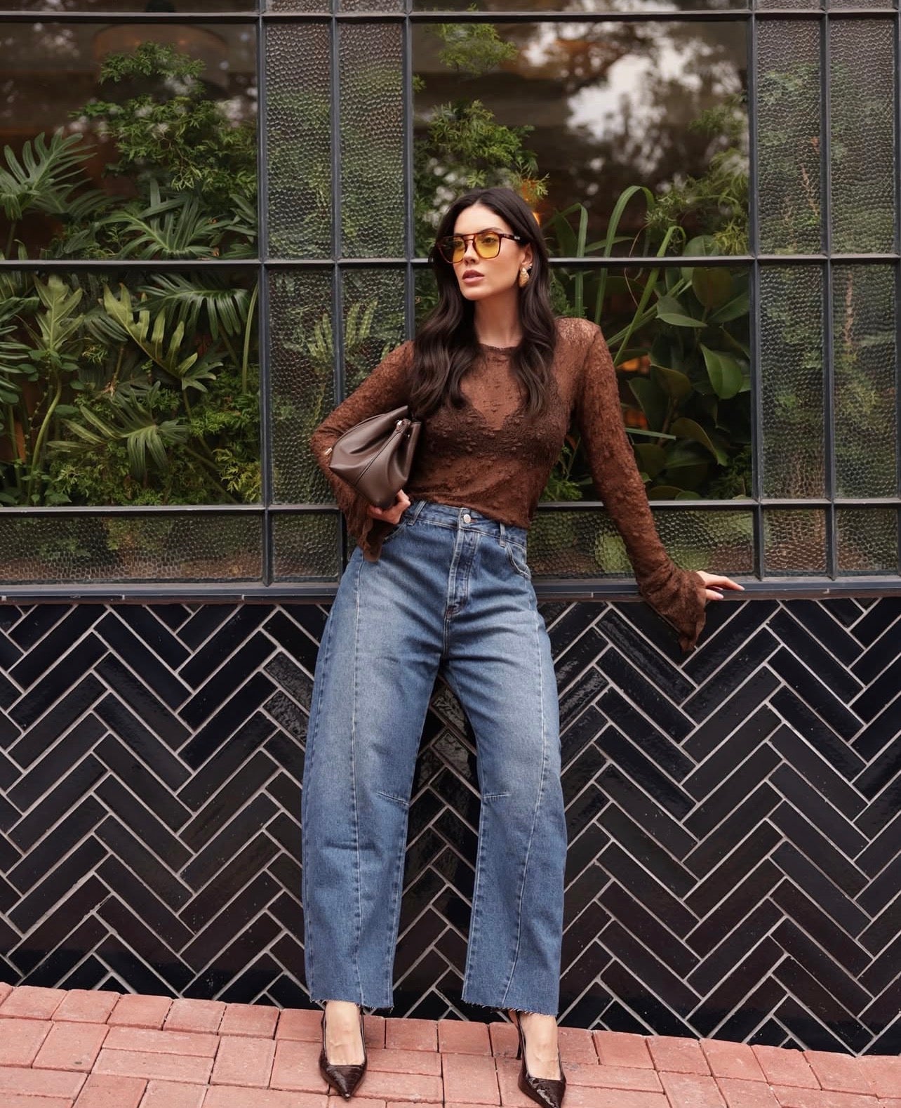 Blusa Bianca Marron Leblog