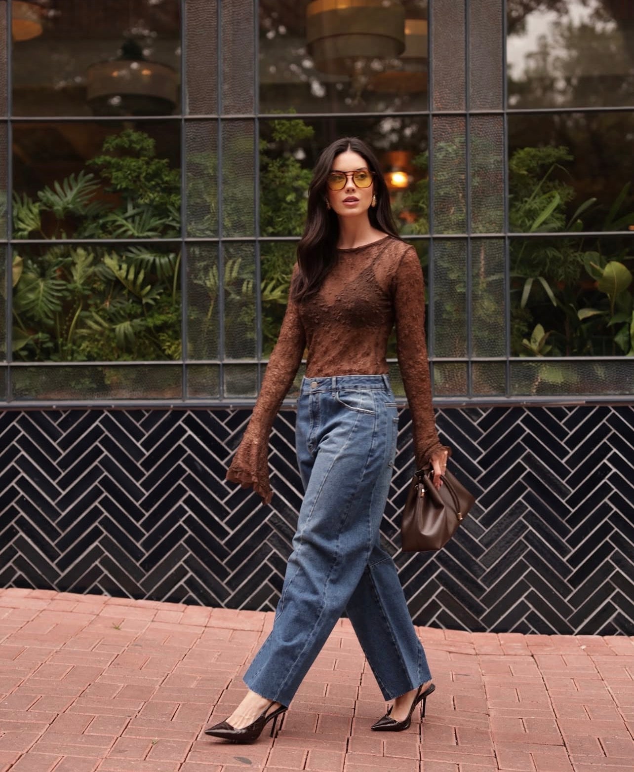 Blusa Bianca Marron Leblog