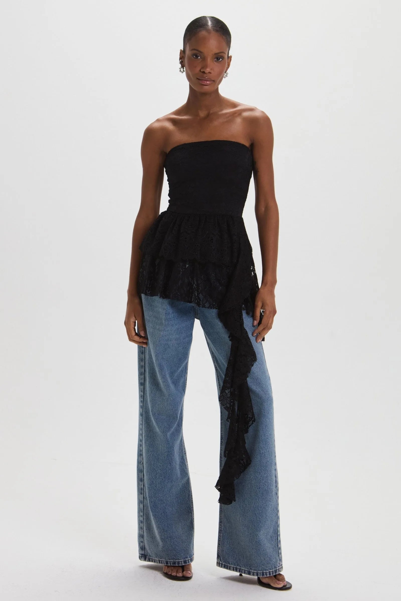 Blusa Strapless Laila Negra Leblog