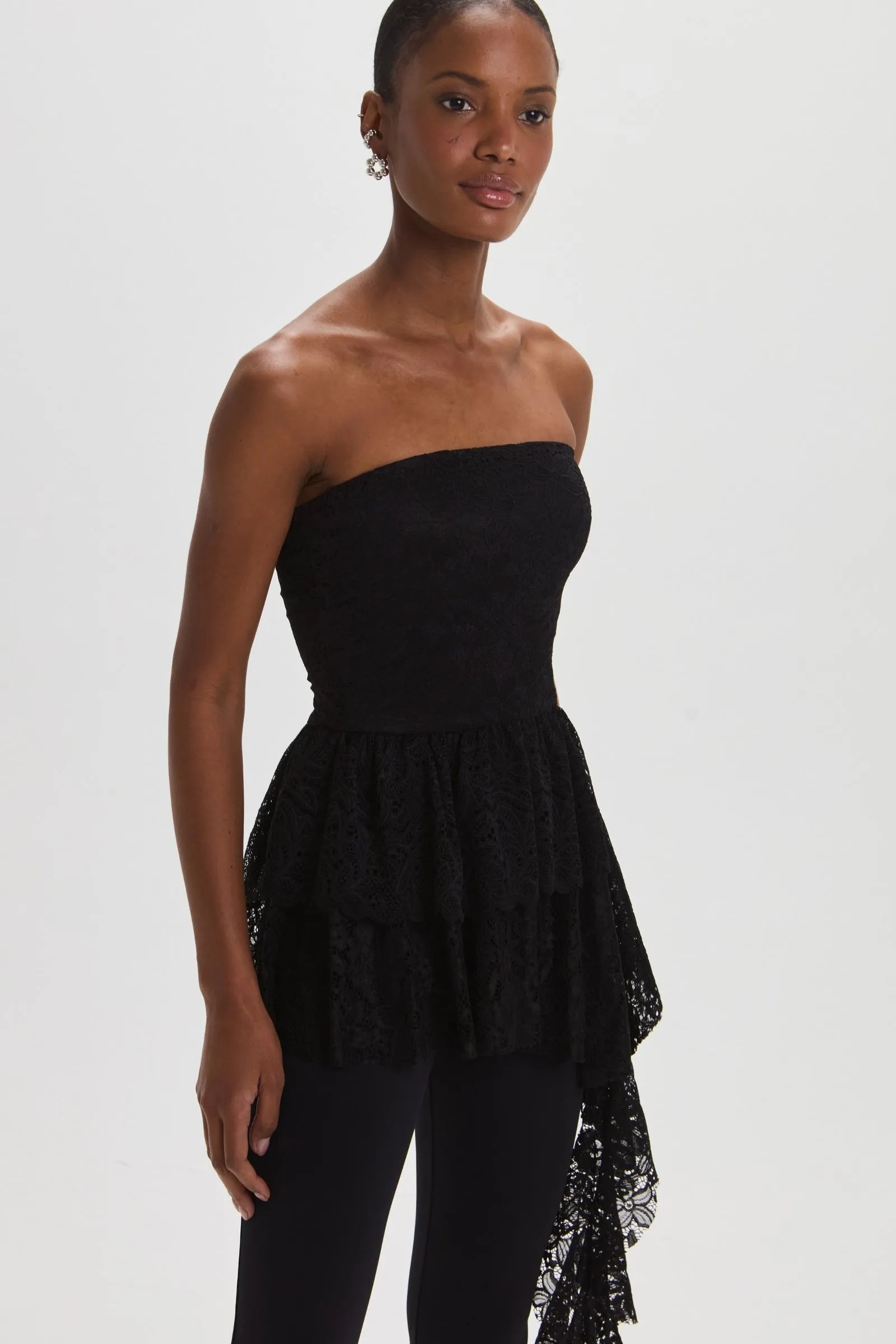 Blusa Strapless Laila Negra Leblog