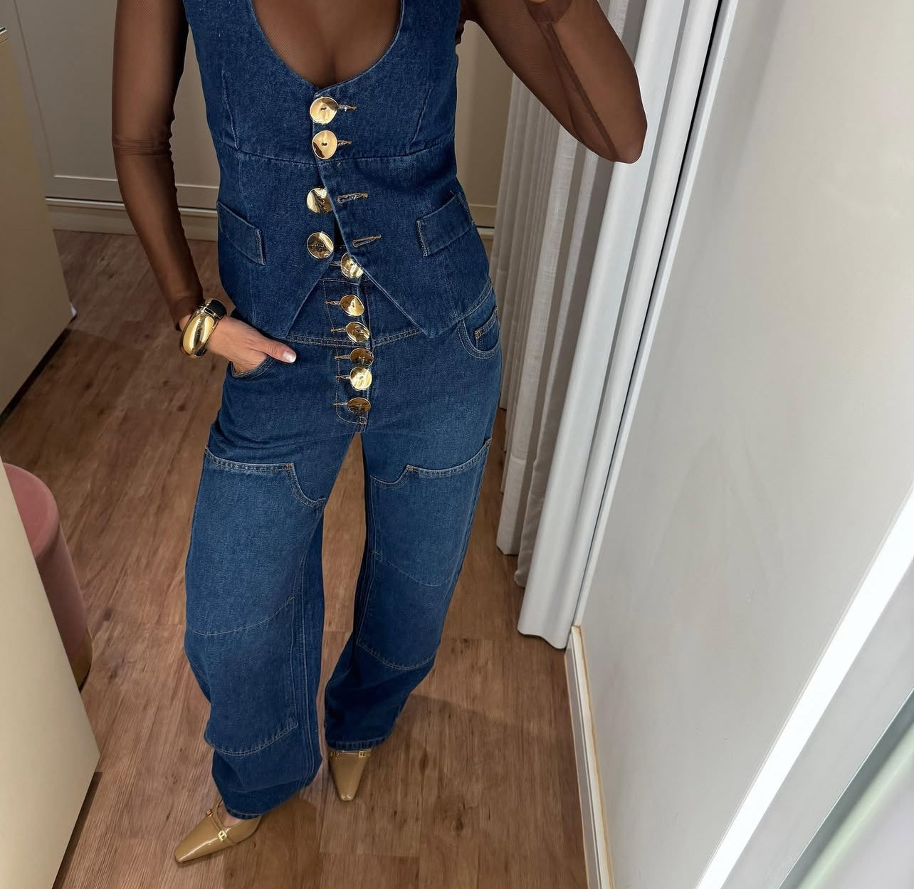 Vest Dora Jeans Leblog