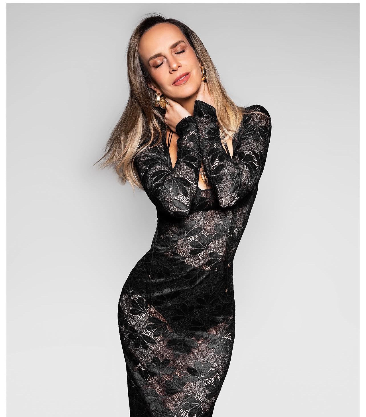 Vestido Encaje Negro Zen - 11692