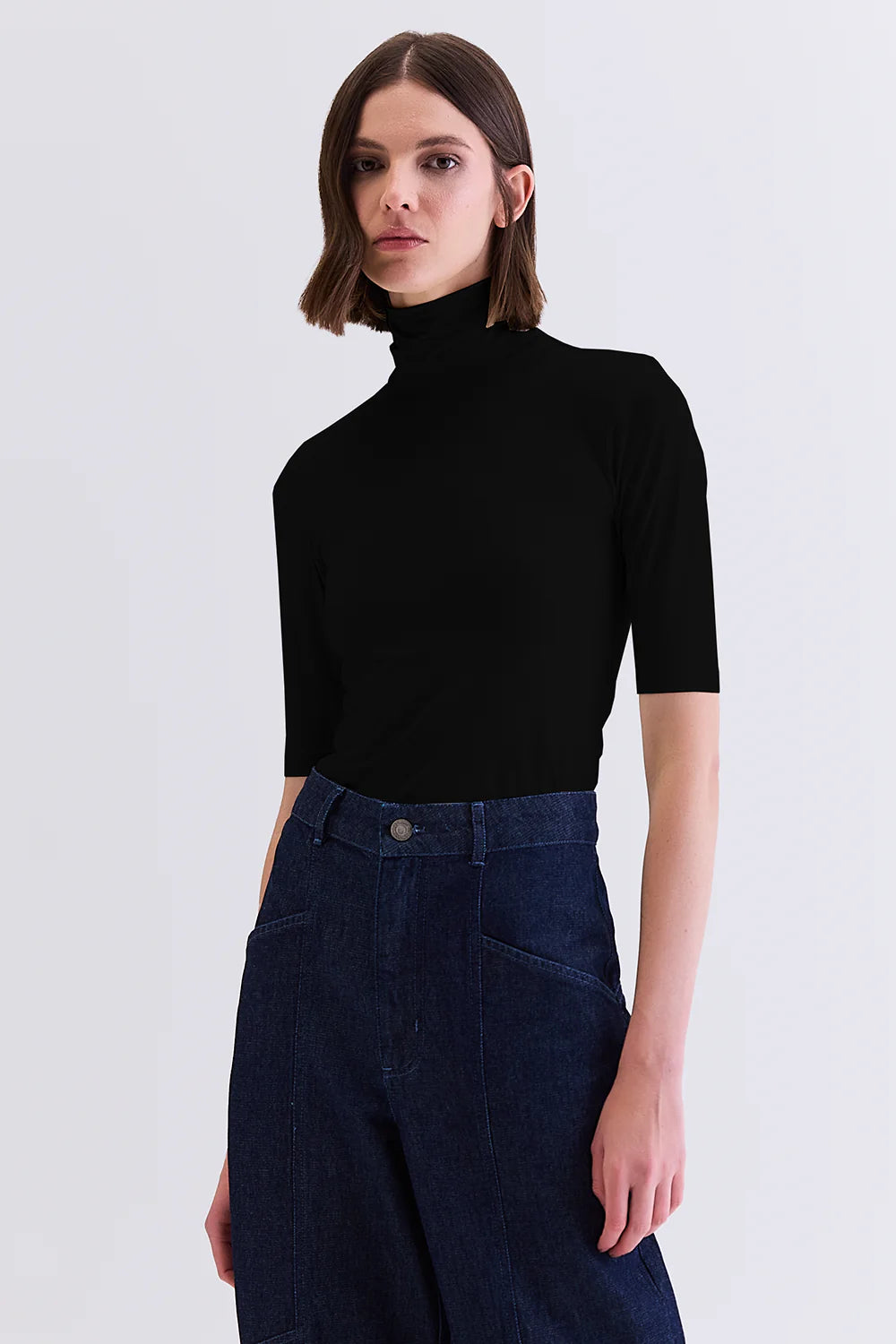 Blusa Fluida Negra HoodMood