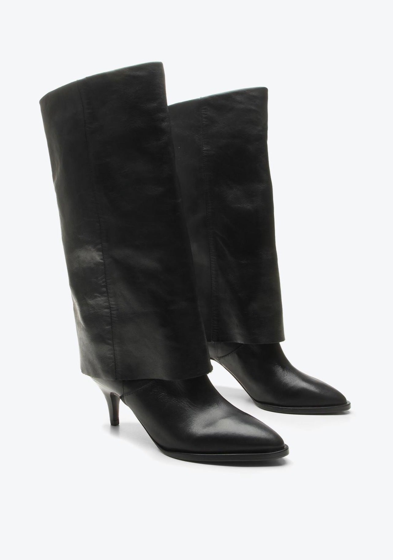 Bota Cuero Olivia Negra Vicenza
