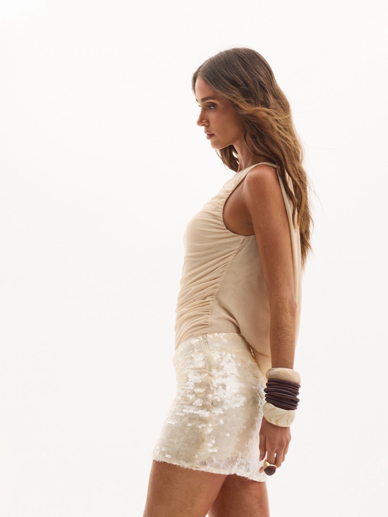 Mini Falda Circe Beige Oasis