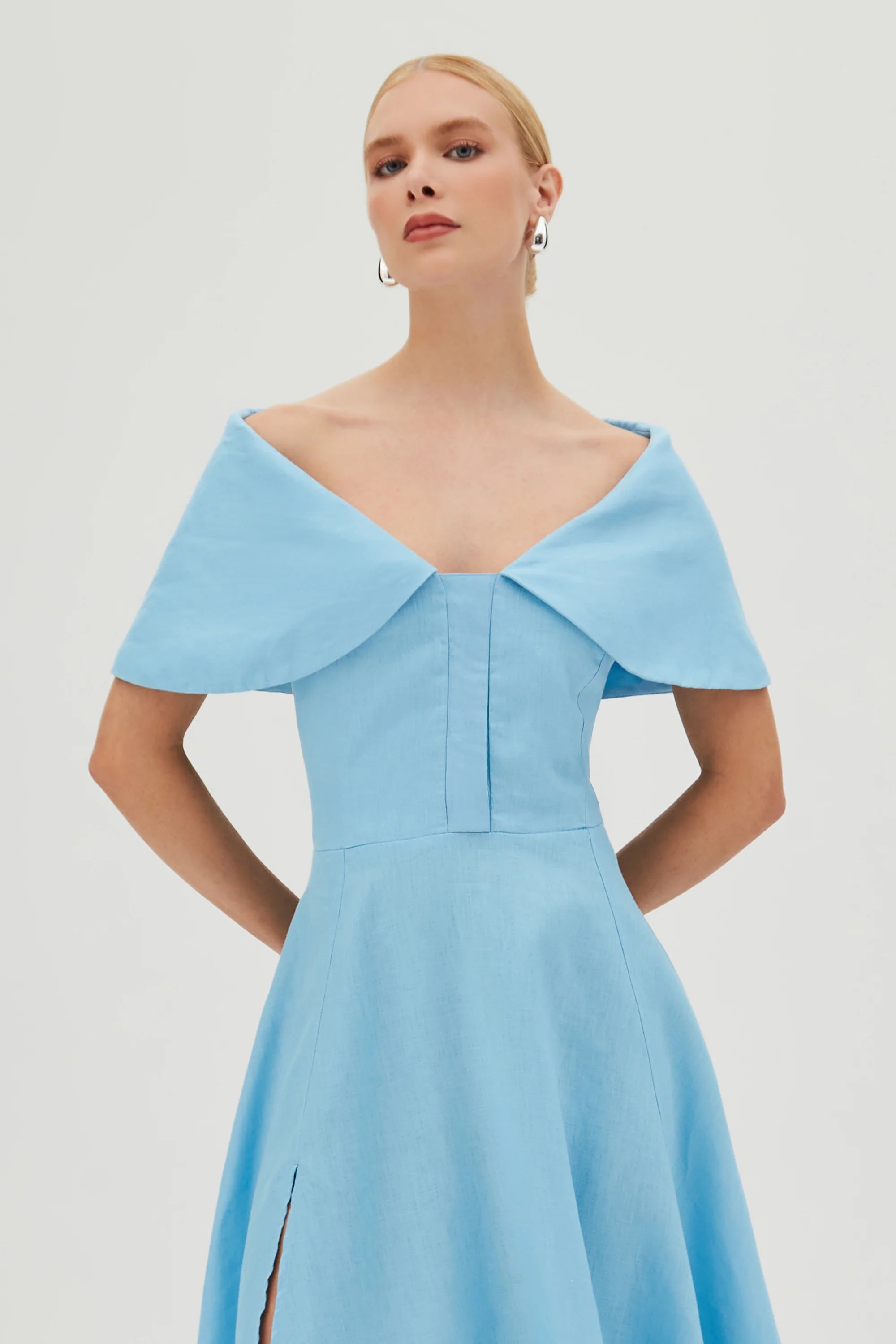 11497 - Vestido Lino Azul Zen