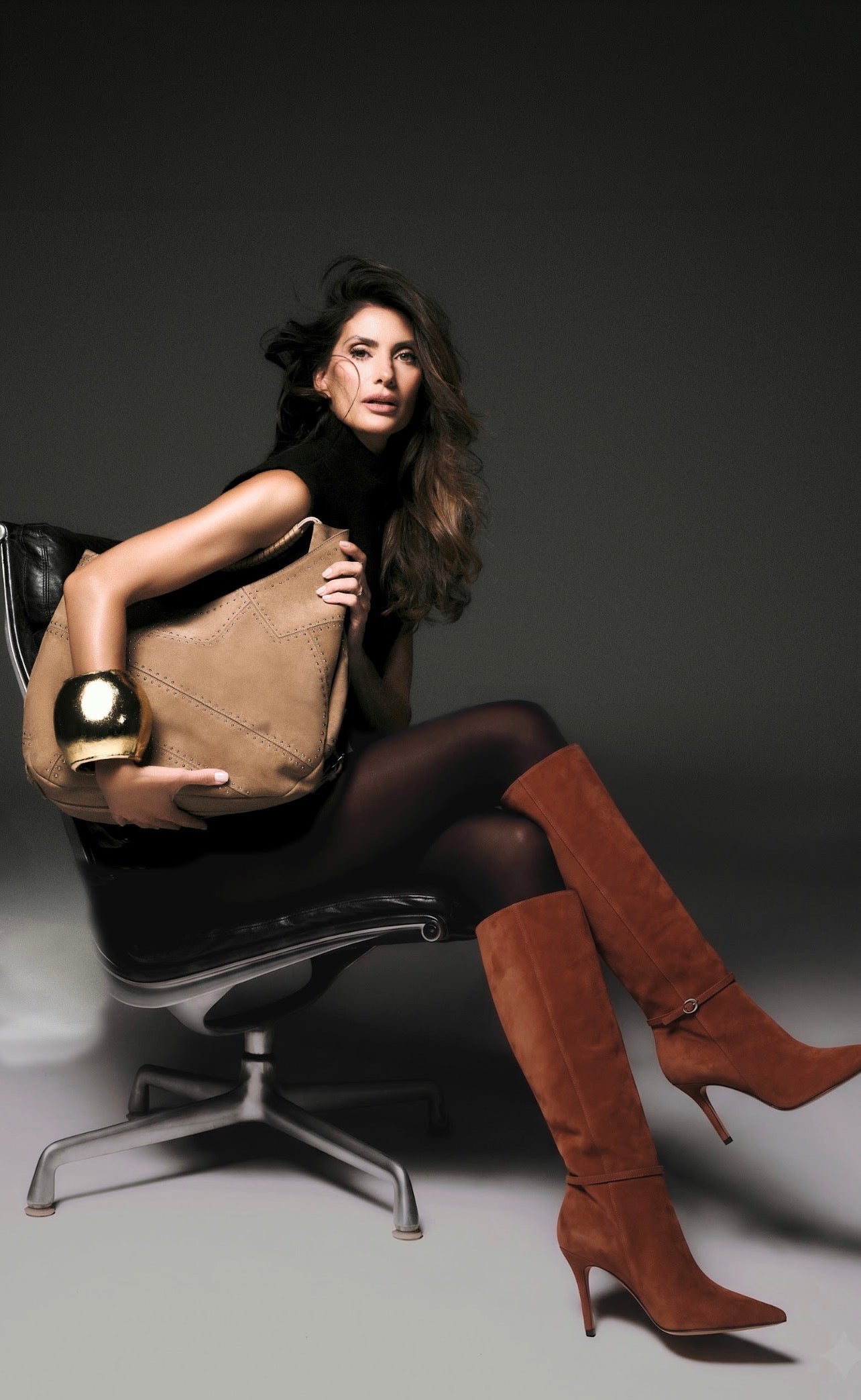Bota Caña Alta Gamuza Caramelo LB - 202