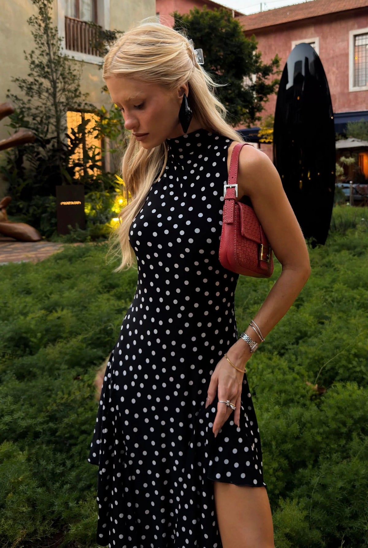 Vestido Negro y Blanco Zen - 11792