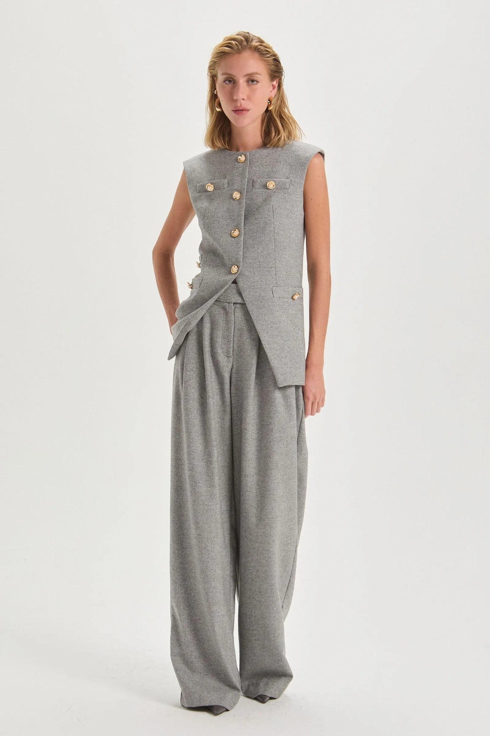 Pantalon Maite Gris Leblog
