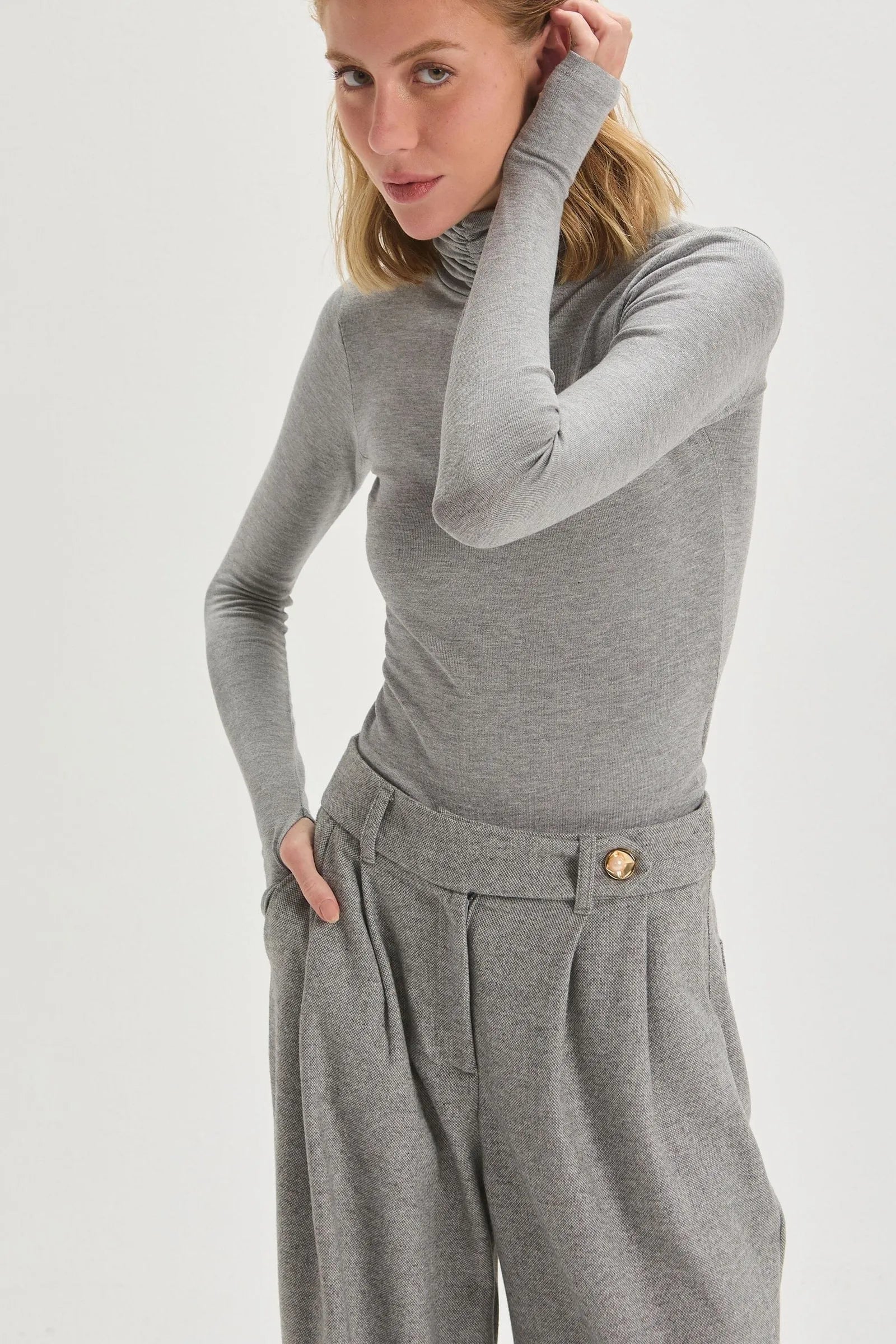 Pantalon Maite Gris Leblog