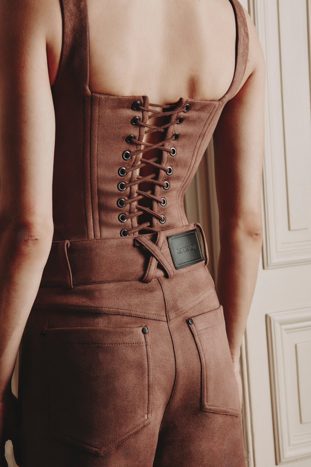 Pantalon Vicenza Suede Marron Rock Lola