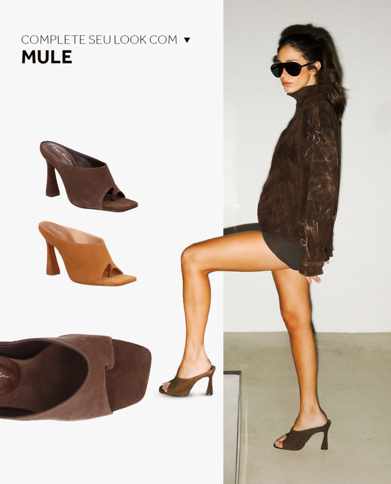 Mule Azul Camuza Luiza Barcelos - 104