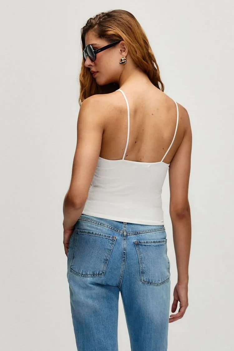 Top Layla Encaje Off White Leblog