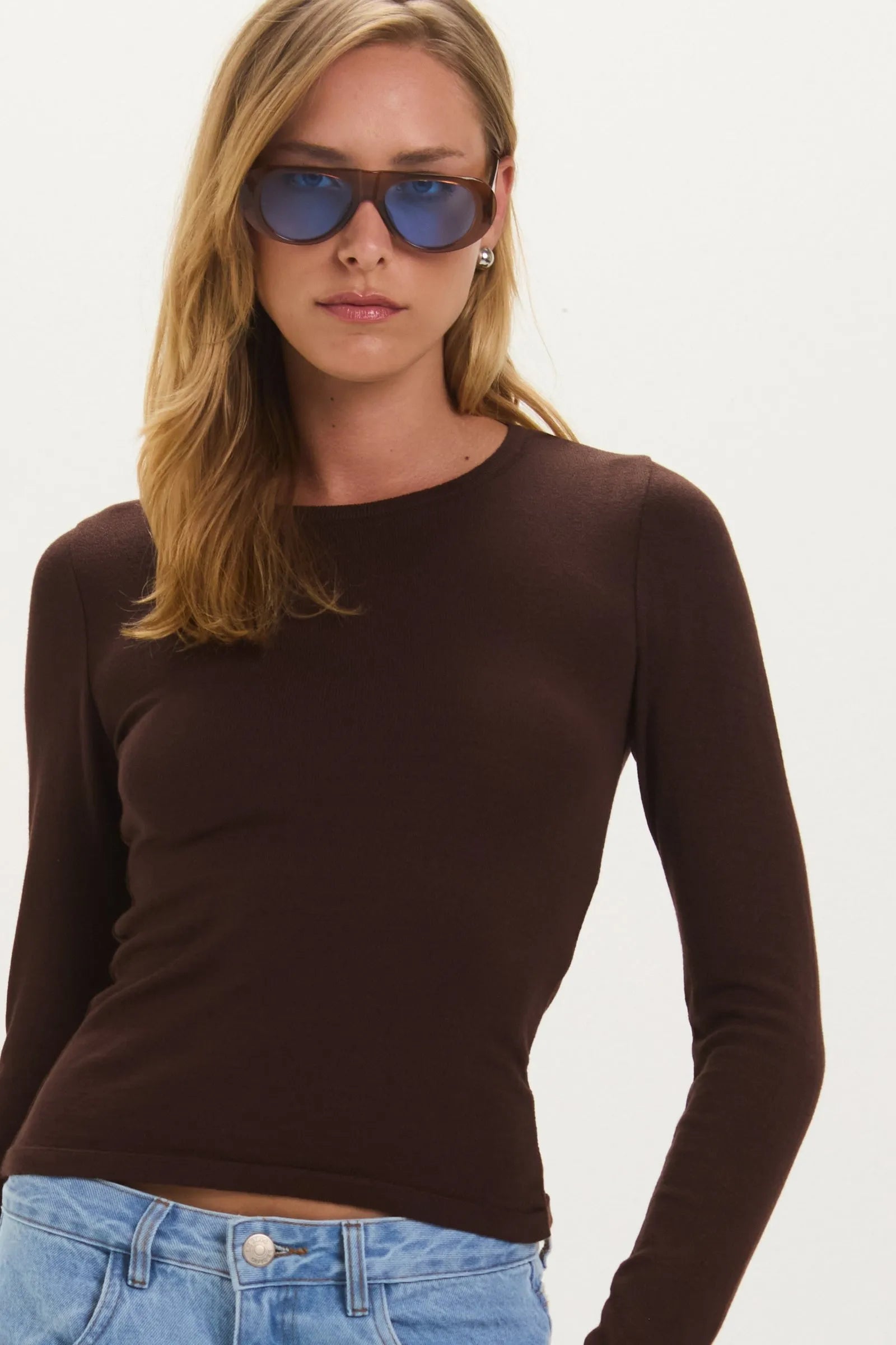 Blusa Marilia Marron Leblog
