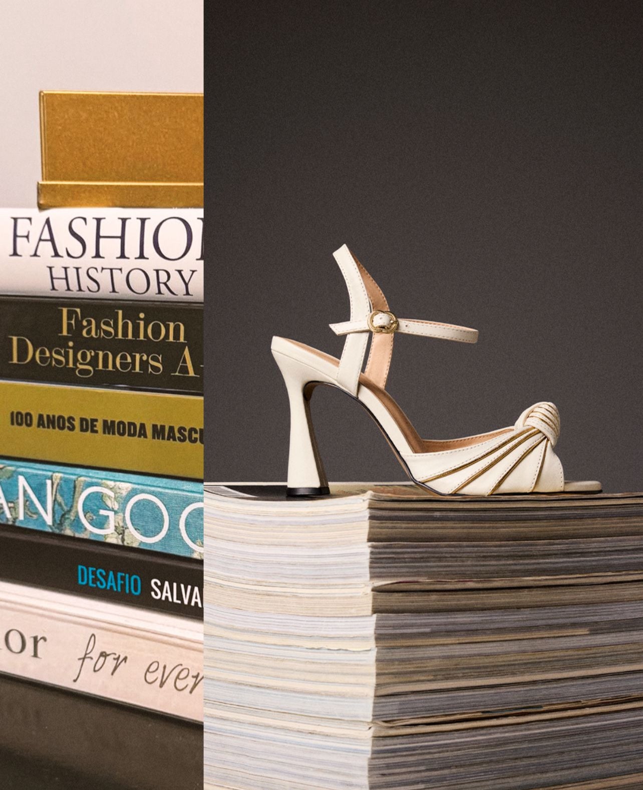 Sandalia Cuero Off Dorada Luiza Barcelos - 126