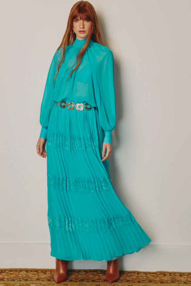 Camisa Madeline Turquesa Rock Lola