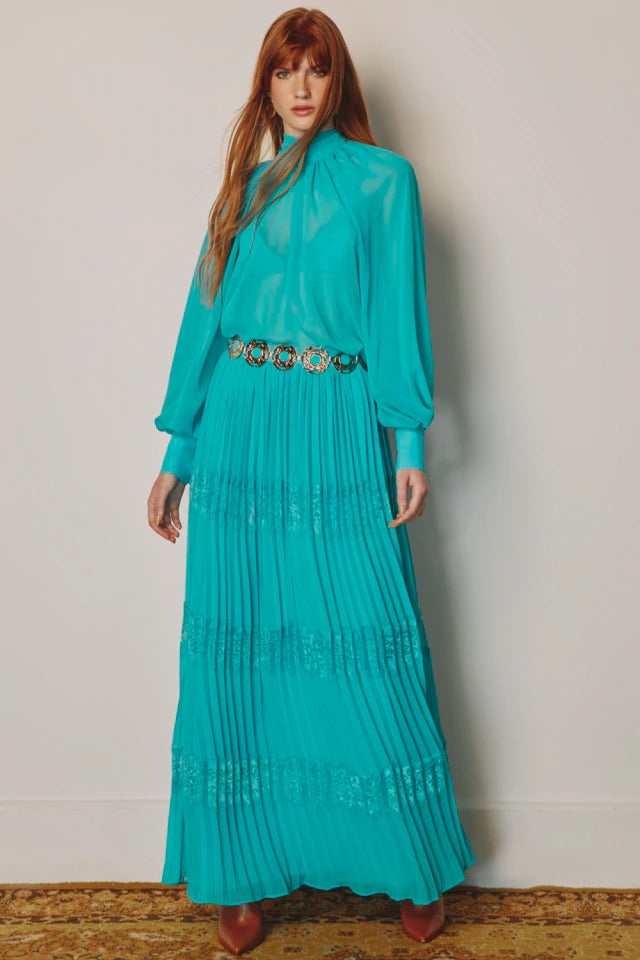 Camisa Madeline Turquesa Rock Lola