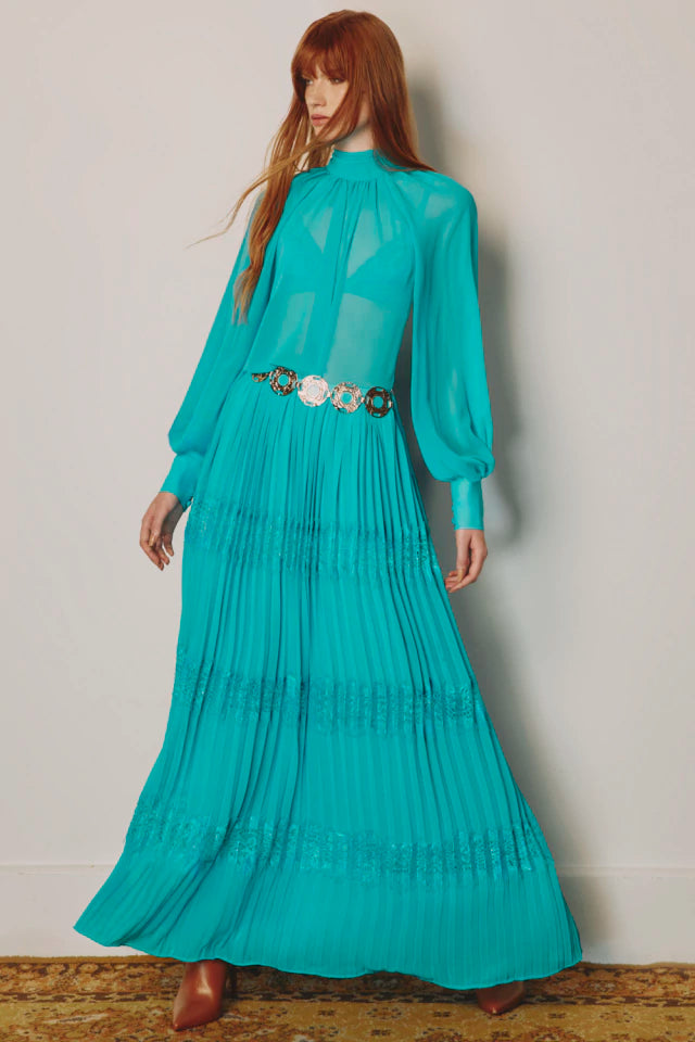 Falda Madeline Turquesa Rock Lola