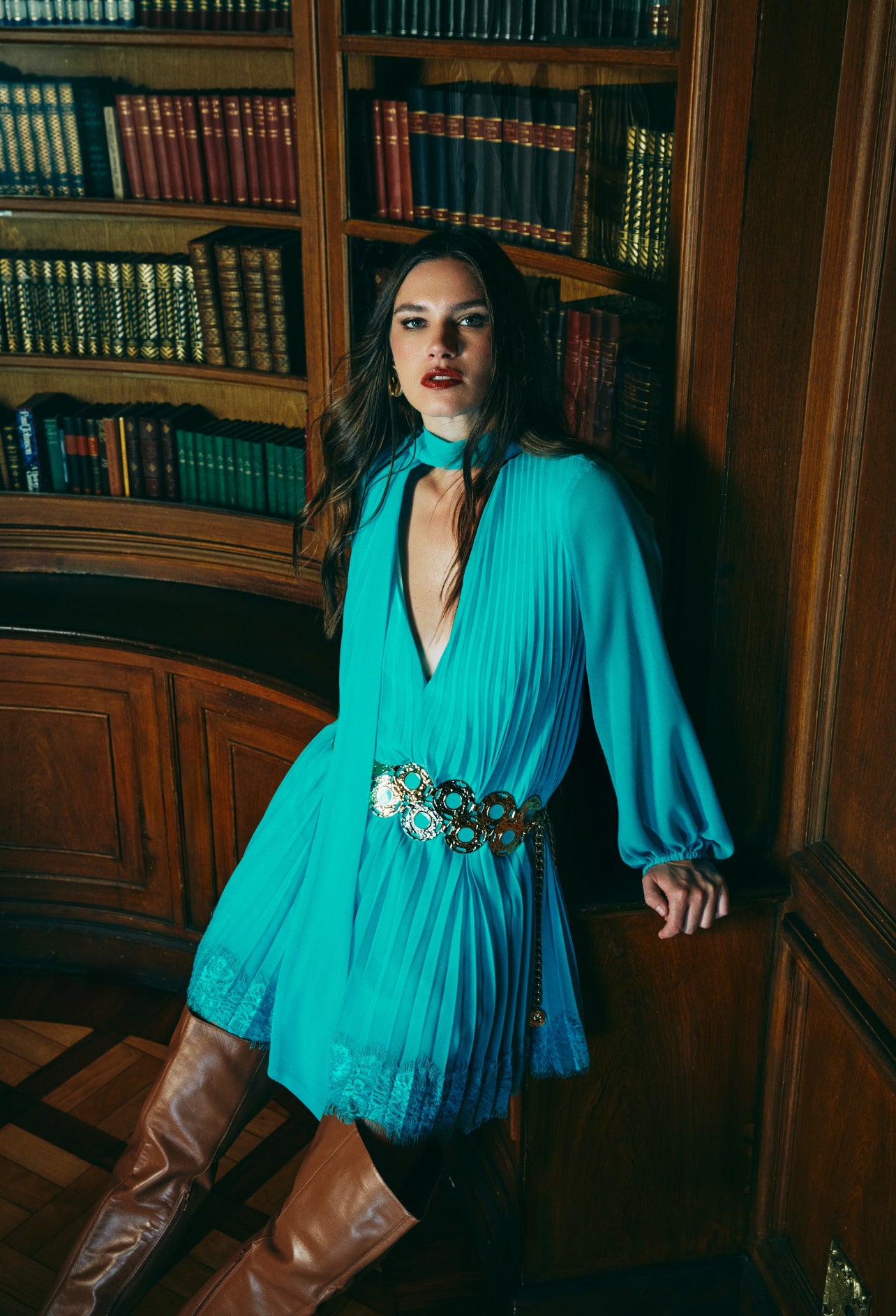 Vestido Madeline Turquesa Rock Lola