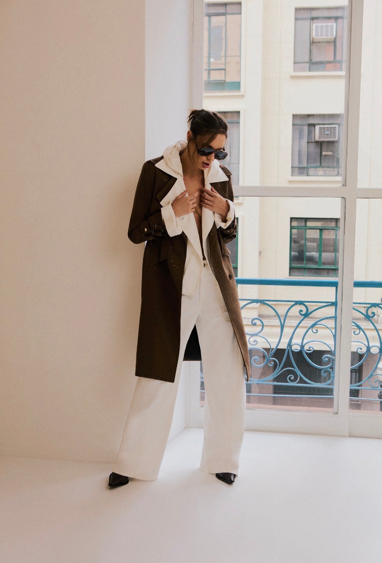 Trench Coat Flora Marron Leblog