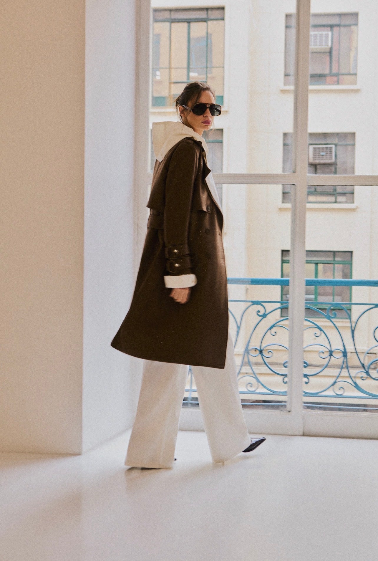 Trench Coat Flora Marron Leblog