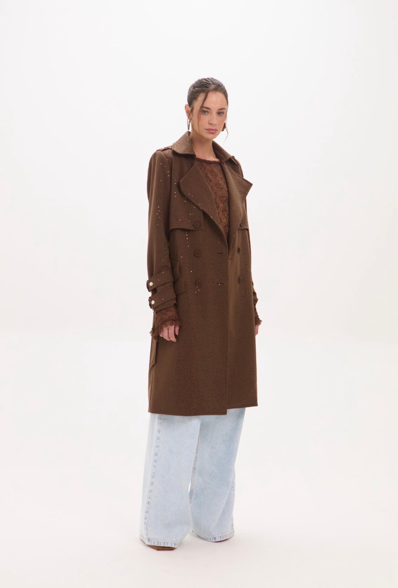 Trench Coat Flora Marron Leblog