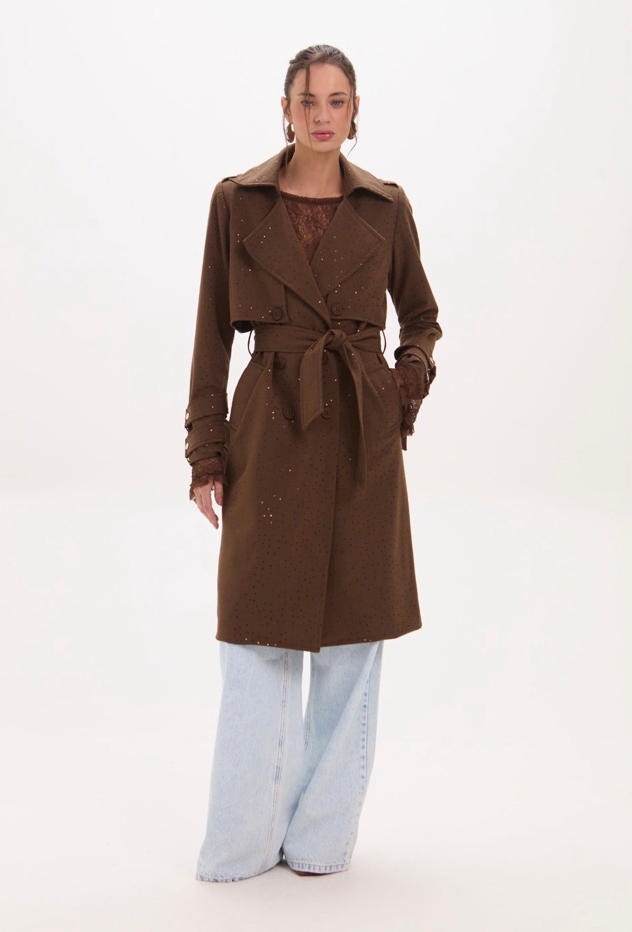 Trench Coat Flora Marron Leblog