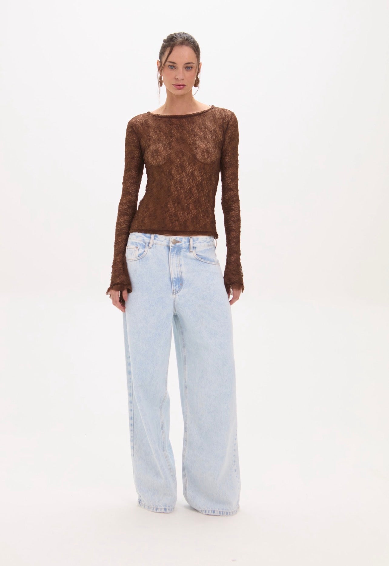 Blusa Bianca Marron Leblog