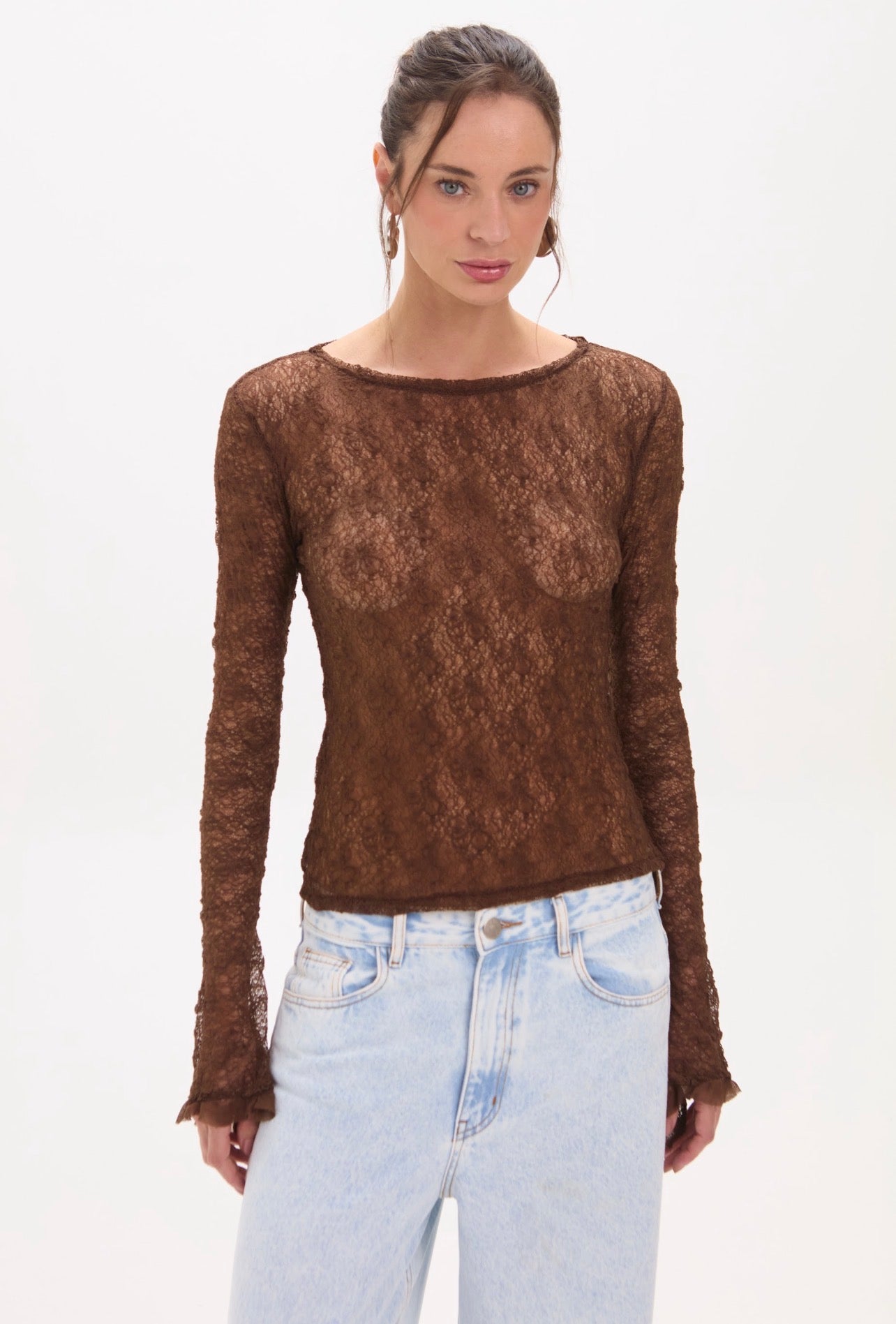 Blusa Bianca Marron Leblog