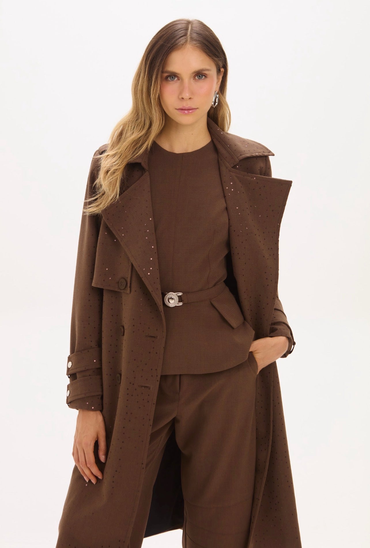 Trench Coat Flora Marron Leblog