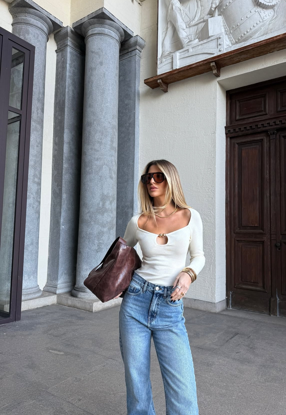 Blusa Marluci Off White Leblog