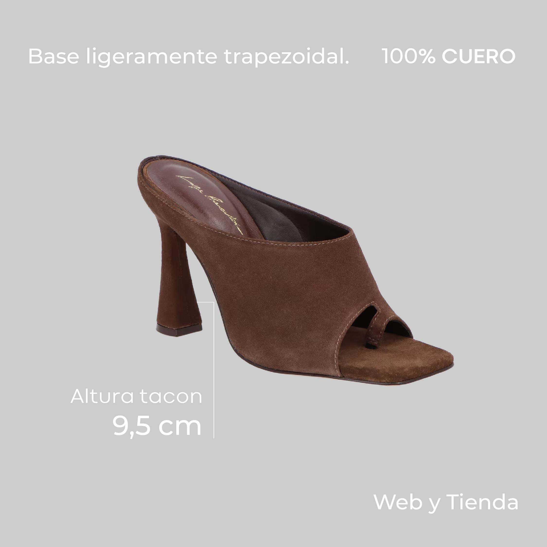 Mule Marron Camuza Luiza Barcelos - 125