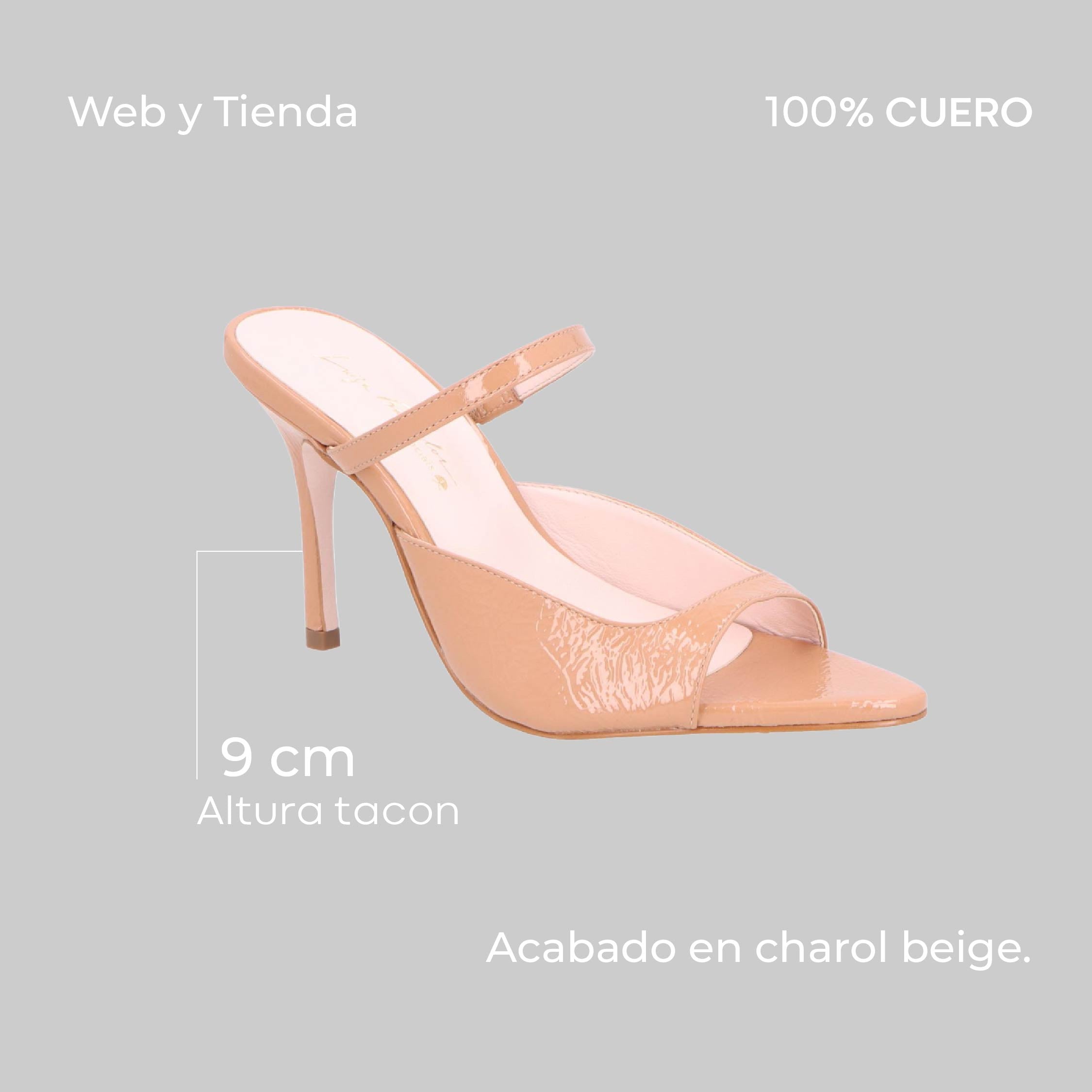 Mule Verniz Blush Luiza Barcelos - 119