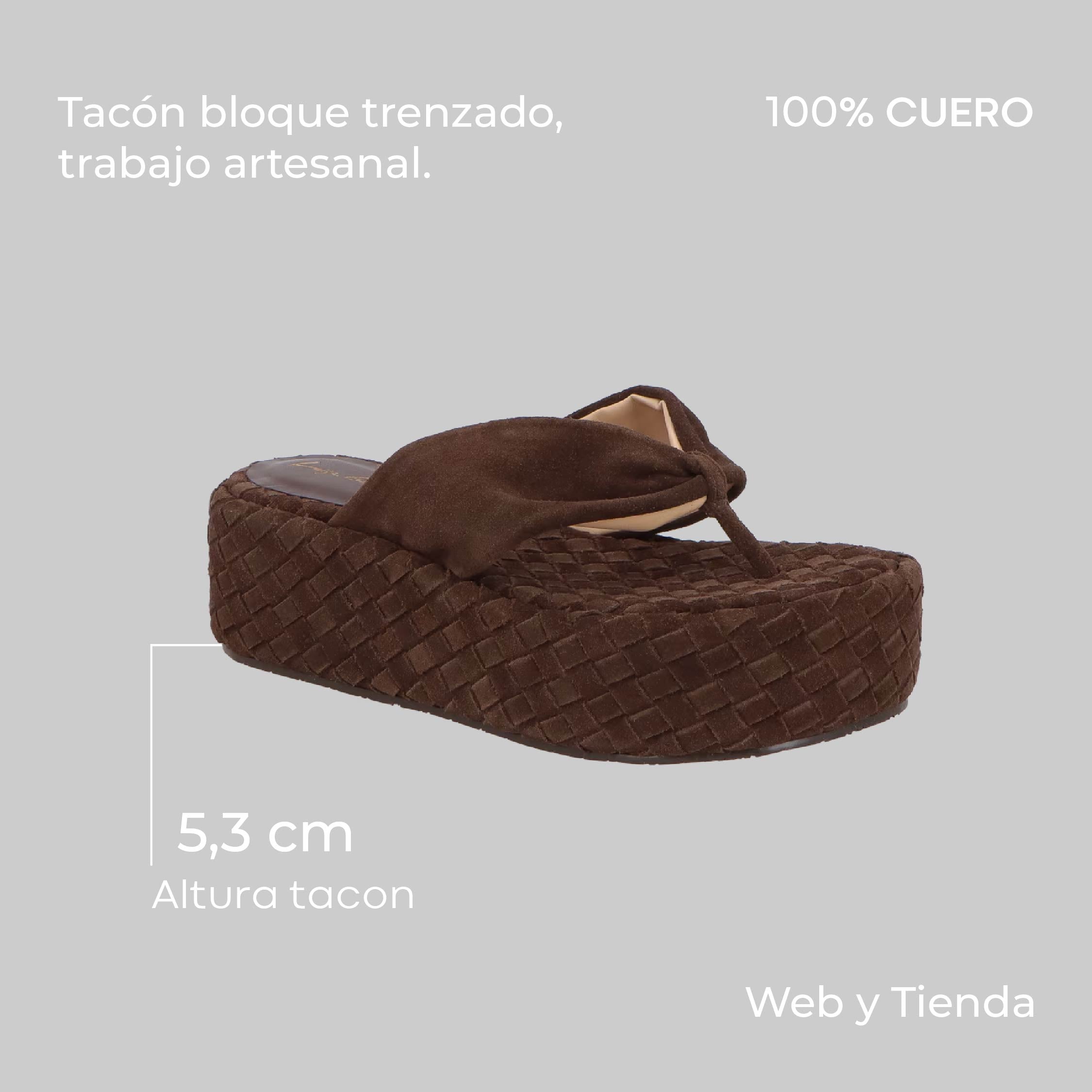 Sandalia Plataforma Mediana Marron Luiza Barcelos - 114